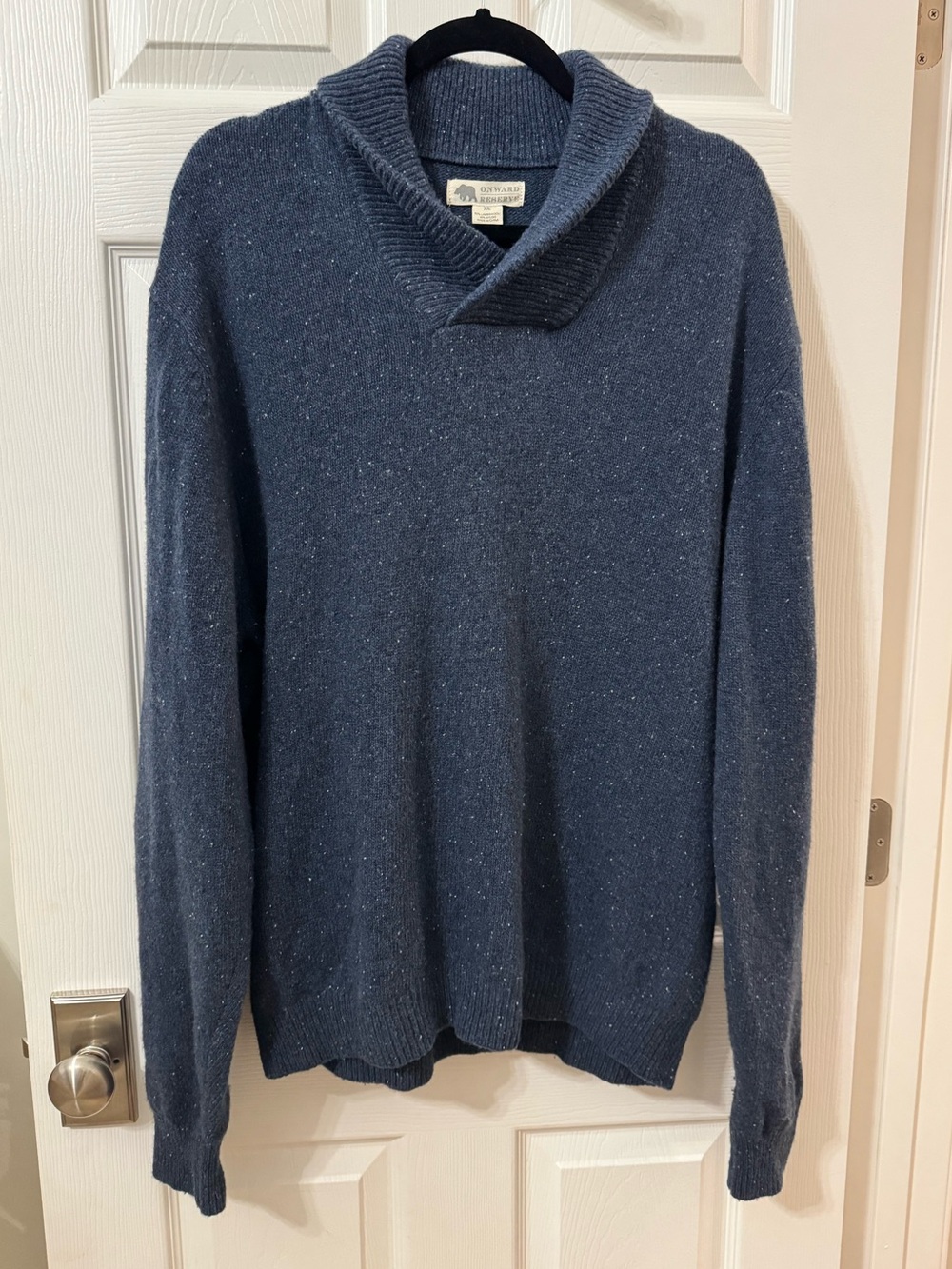 Onward Reserve Men's Lambswool Blend Shawl Collar Pullover Sweater Size XL